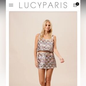 Lucy Paris Lira Sequin Top XS